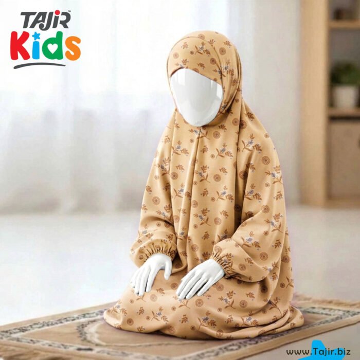 kids namaz chaddar orange