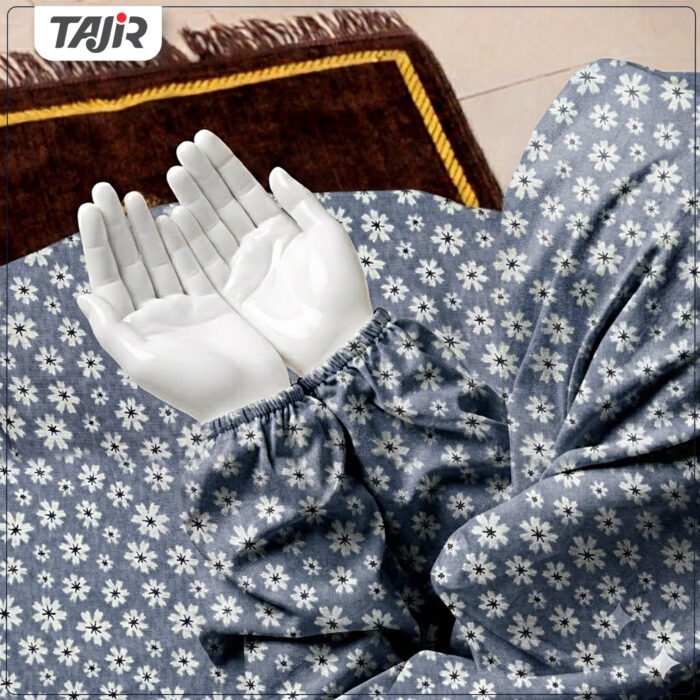 Namaz Chaddar(Large)-Grey Daisy